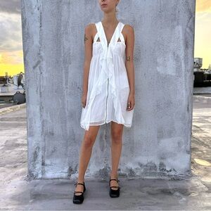 White Bandage Babydoll Dress